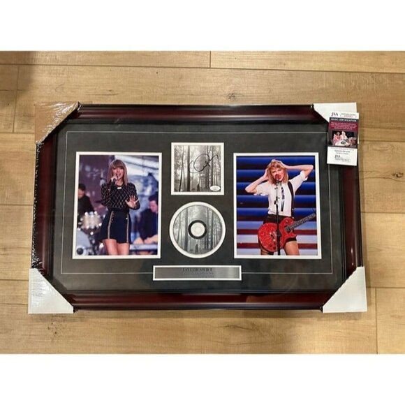 Taylor Swift signed autographed Folklore CD Photo Collage Framed JSA COA - Picture 1 of 6